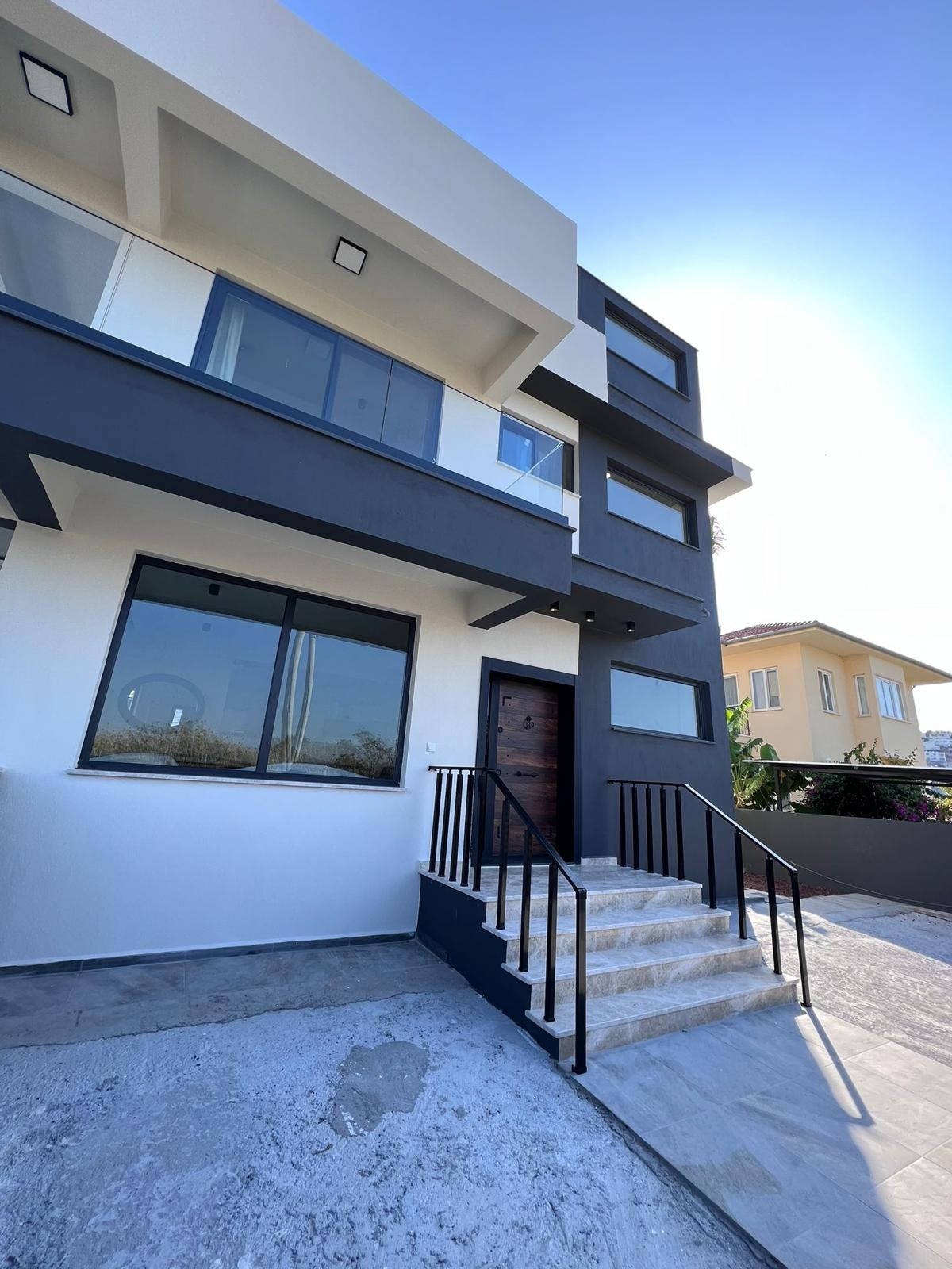 Villa facade and front steps